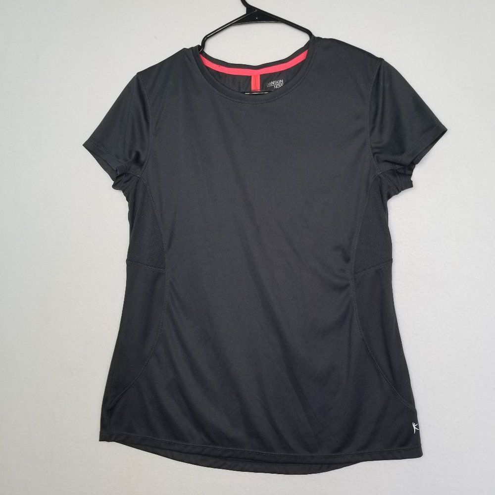 Danskin Now Black Athletic Top Semi Fitted L (12-14)
